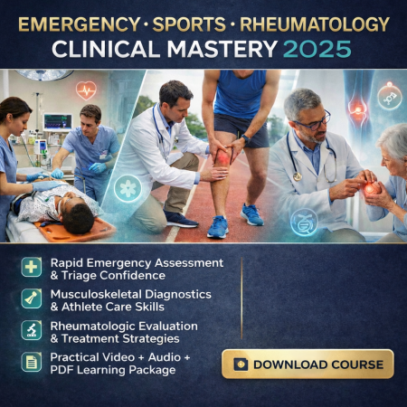 Emergency Medicine, Sports Medicine for Primary Care, and Rheumatology 2025 (4 Videos + 4 Audios + 1 PDF)
